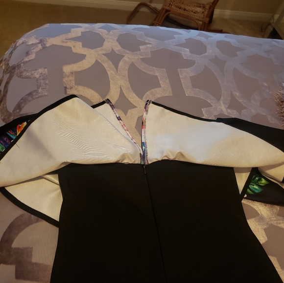 Black Midi Off the Shoulder Dress - Picture 2 of 6